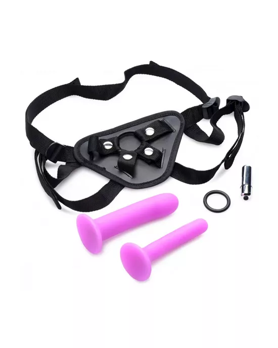 Double-G Deluxe Vibrating Strap On Kit