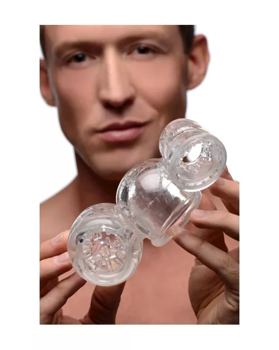 Twin Turbo Strokers 2 in 1 Wand Attachment For Men