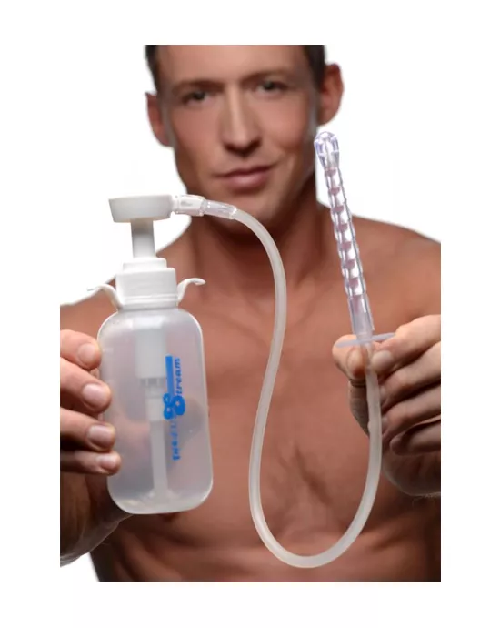 Pump Action Enema Bottle With Nozzle