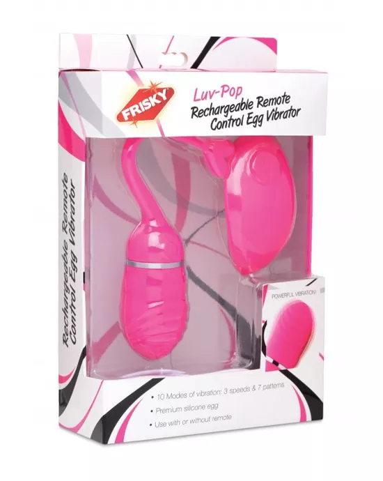 Frisky Luv Pop Rechargeable Remote Control Silicone Egg Vibe