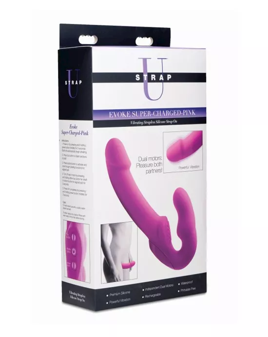 Evoke Rechargeable Vibrating Silicone Strapless Strap-On