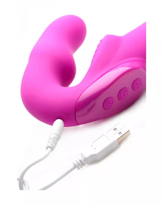 Evoke Rechargeable Vibrating Silicone Strapless Strap-On