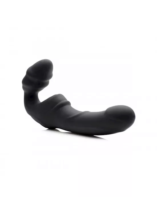 Slim Rider Strapless Vibrating Silicone Strap On