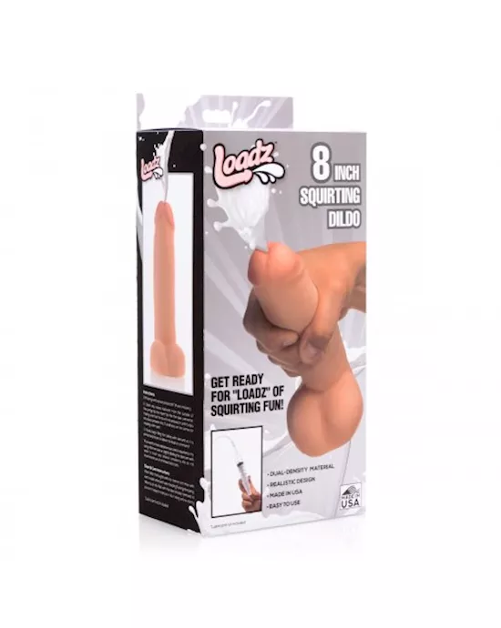 8 Inch Realistic Dual Density Squirting Dildo