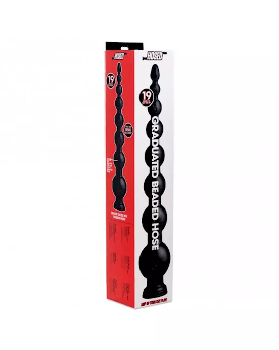 Hosed 19 Inch Graduated Bead Anal Snake