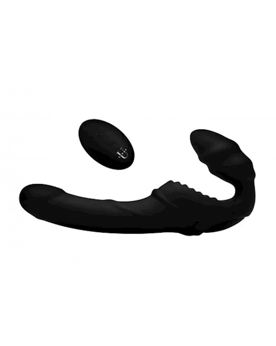 Pro Rider 9X 8.5" Vibrating Silicone Strapless Strap On with Remote Control