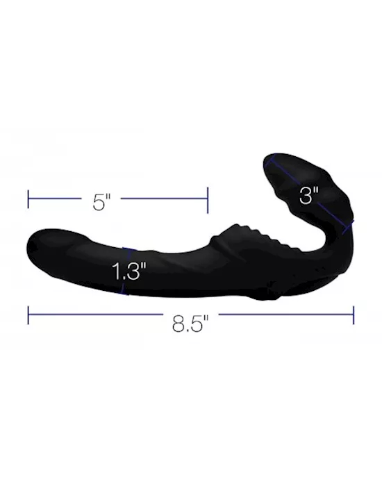 Pro Rider 9X 8.5" Vibrating Silicone Strapless Strap On with Remote Control