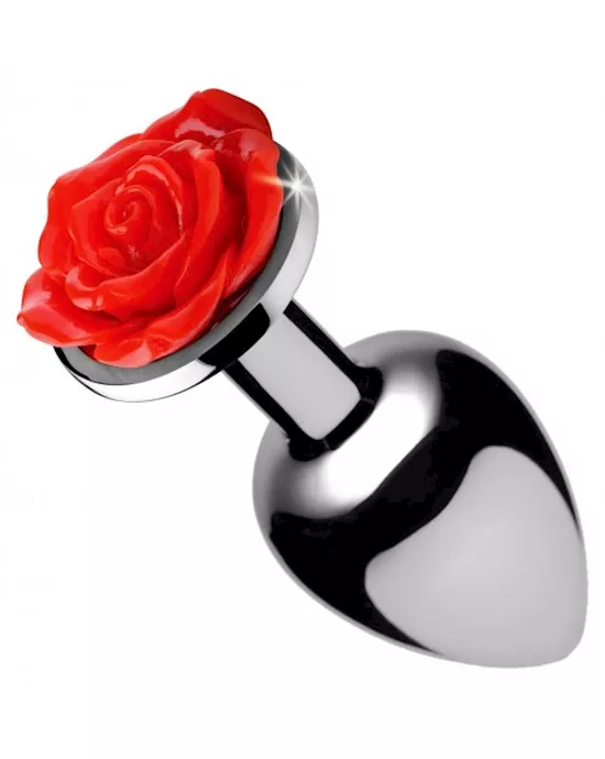 Red Rose Anal Plug - Small