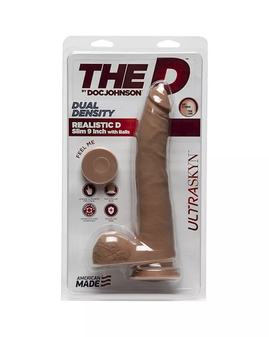 The ULTRASKYN Realistic Slim Dildo with Balls