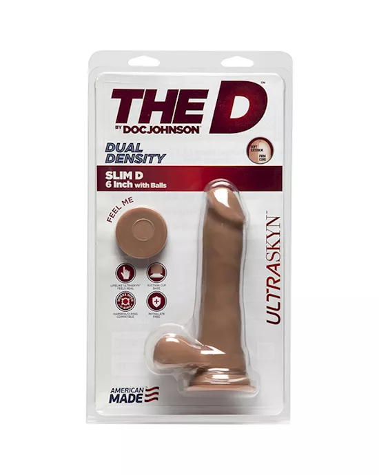 Doc Johnson ULTRASKYN Slim Dildo with Balls