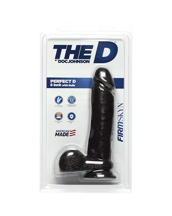 The Perfect D 8 Inch FIRMSKYN Dildo with Balls