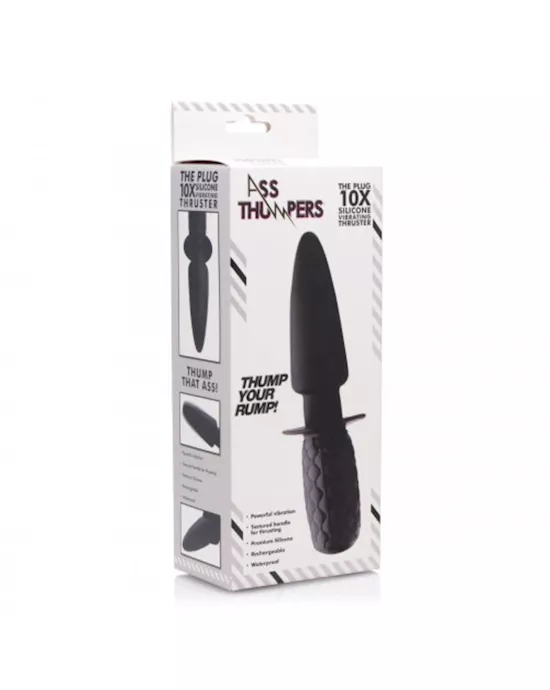 Ass Thumpers The Plug 10x Silicone Vibrating Thruster - 7.25 Inch