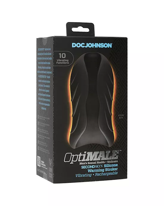 OptiMALE - Vibrating Silicone Warming Stroker
