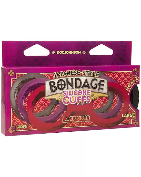 Japanese Bondage Silicone Cuffs - Large