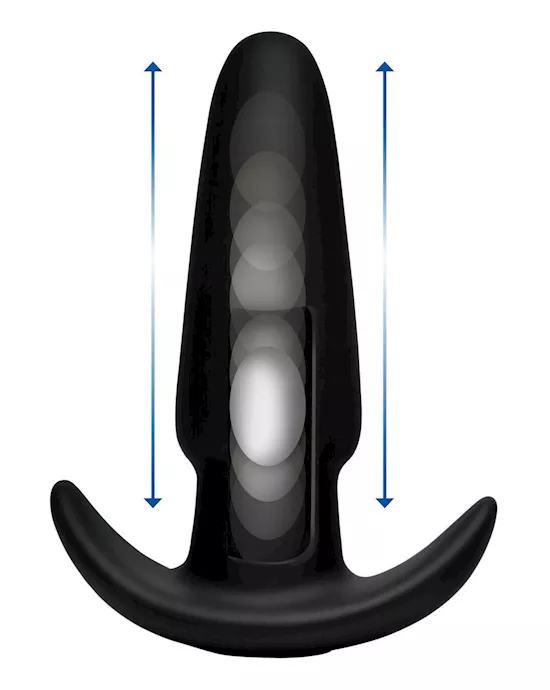 7x Remote Control Silicone Butt Plug - Medium