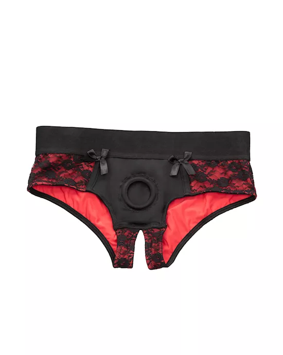 Scandal Crotchless Pegging Panty Set