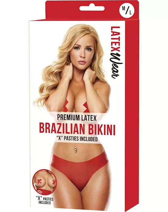 Premium Latex Brazilian Bikini - S/M