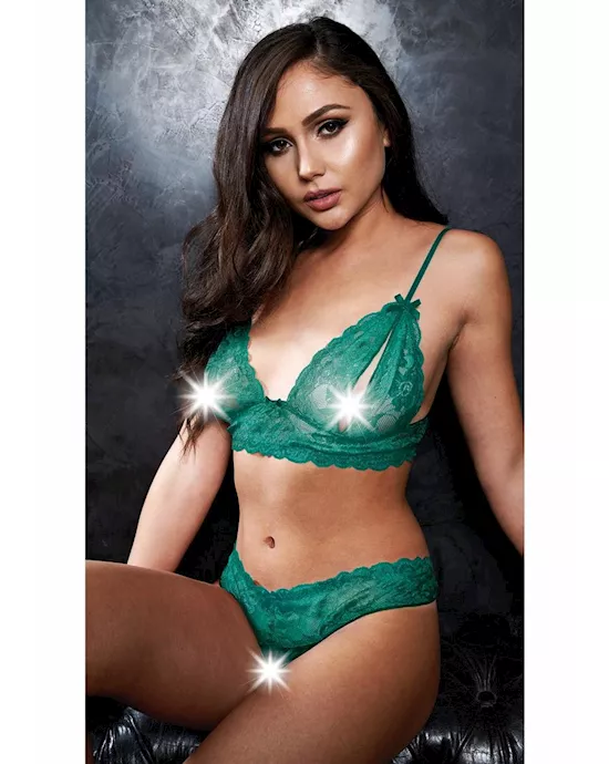 2 Piece PEEK-A-BOO BRA AND G-STRING