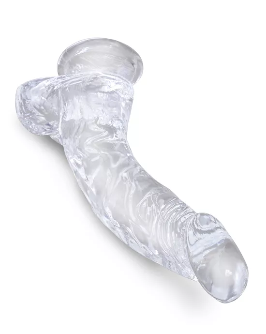 King Cock Clear Dildo with Balls - 7.5 Inch