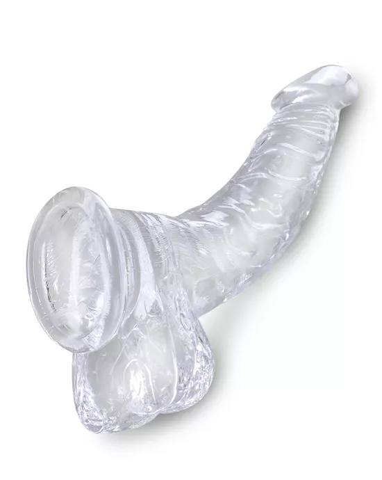 King Cock Clear Dildo with Balls - 7.5 Inch