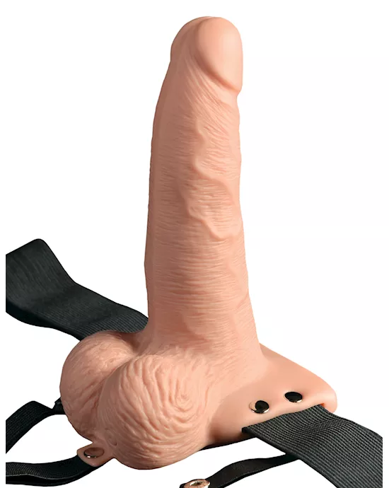 Fetish Fantasy 6 Inch Hollow Rechargeable Strap-On Remote