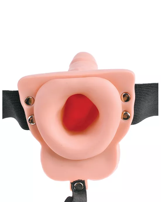 Fetish Fantasy 6 Inch Hollow Rechargeable Strap-On Remote