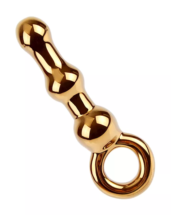 LucentApertoGoldGlassButtPlug