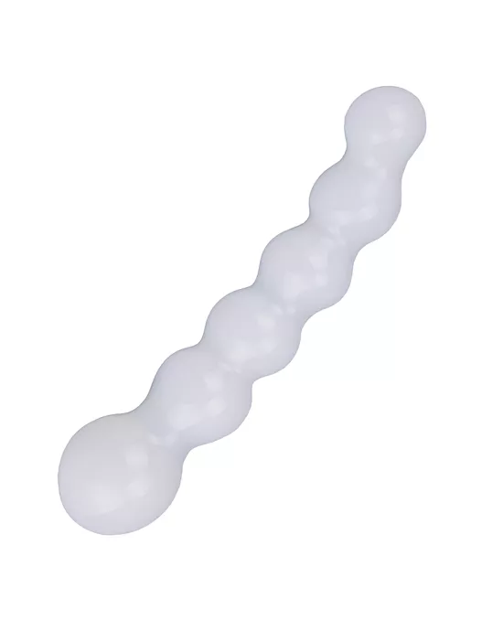 LucentBeadedWandGlassDildo