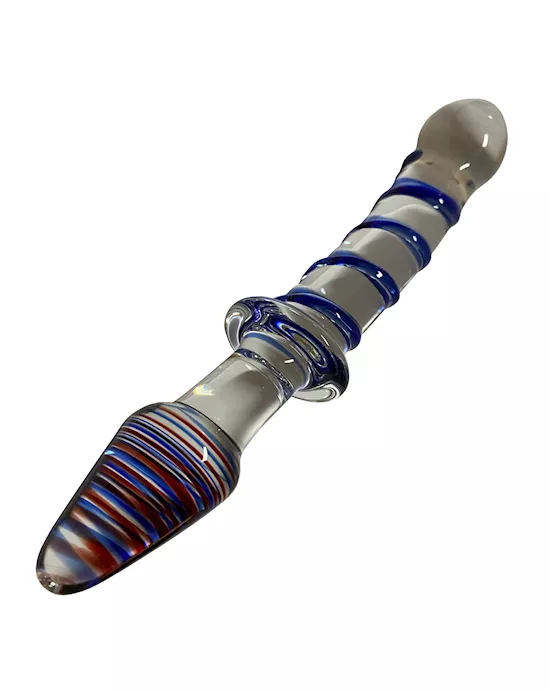 Lucent Swirled Glass Butt Plug