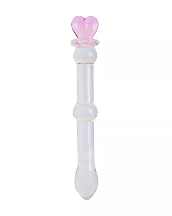 Lucent Small Heart Handle Glass Massager