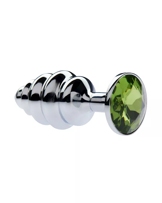 Kink Range Alloy Gemmed Butt Plug - 2.9 Inch