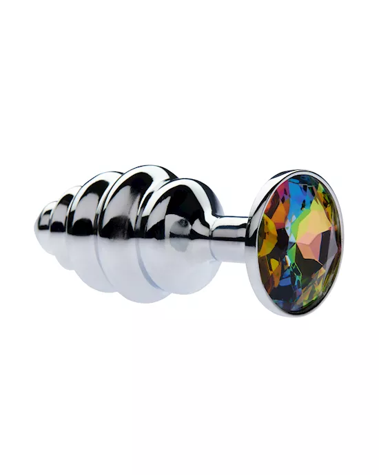 Kink Range Alloy Gemmed Butt Plug - 2.9 Inch