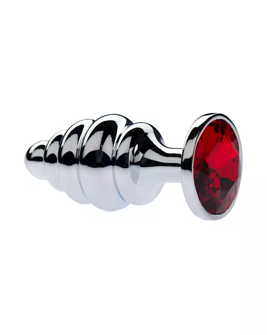 Kink Range Alloy Gemmed Butt Plug - 3.7 Inch