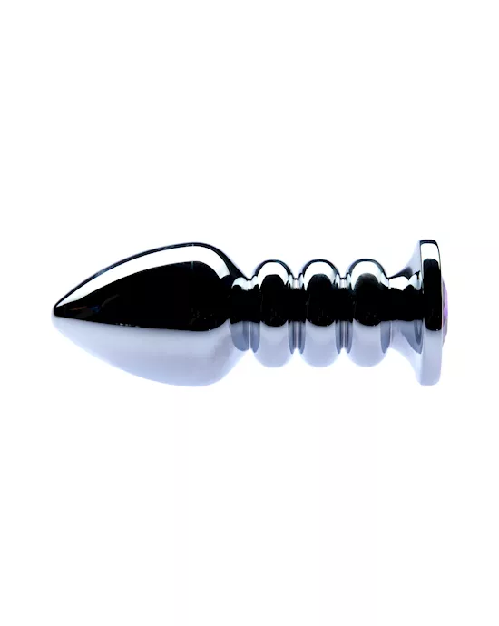Kink Range Ribbed Gem Plug - 4 Inch