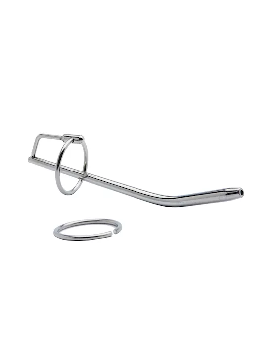 Kink Range Stainless Steel Ring and Penis Plug - 7.5 Inch