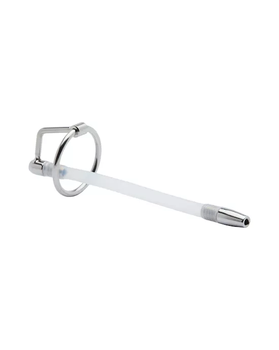 Kink Range Stainless Steel and Clear Cum Through Plug - 4.5 Inch