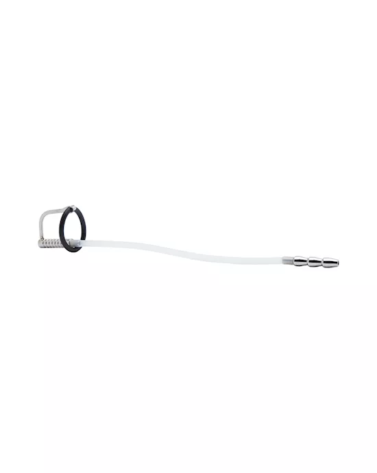 Kink Range Stainless Steel and Clear Cum Through Plug - 8.2 Inch