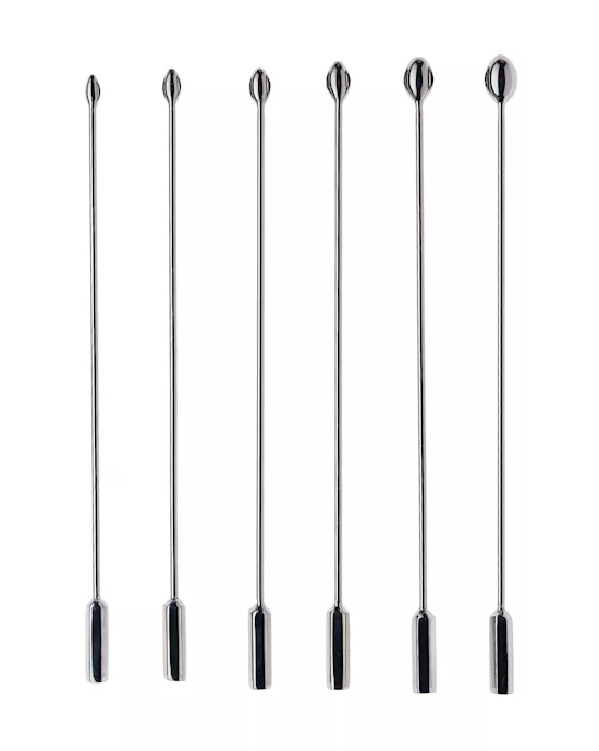 Kink Range Stainless Steel 6 Piece Penis Plug Set