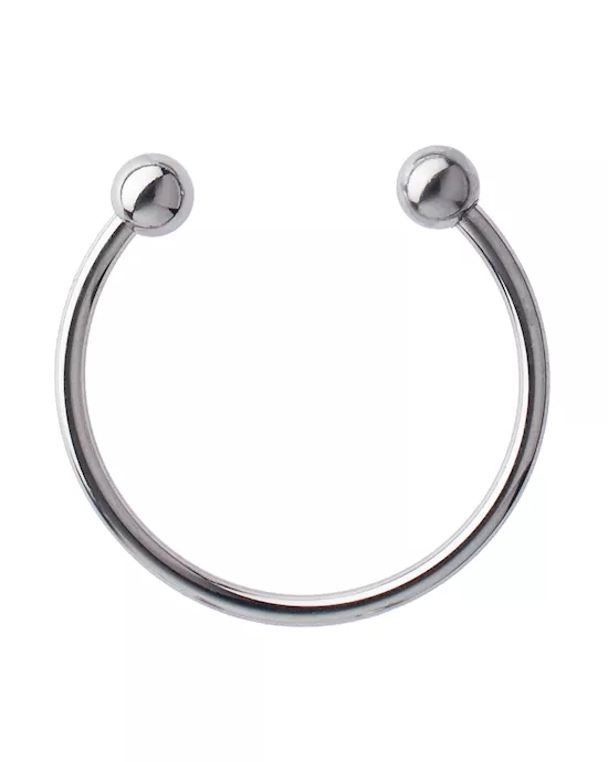 Kink Range Double Ball Open Stainless Steel Penis Head Ring
