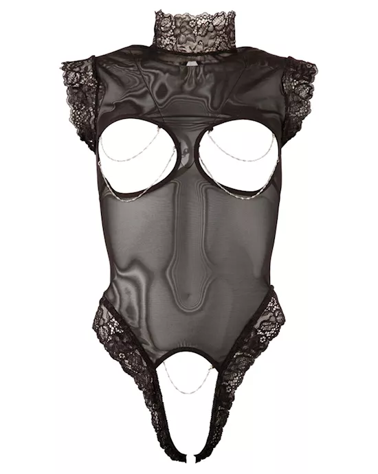 All-in crotchless bodysuit