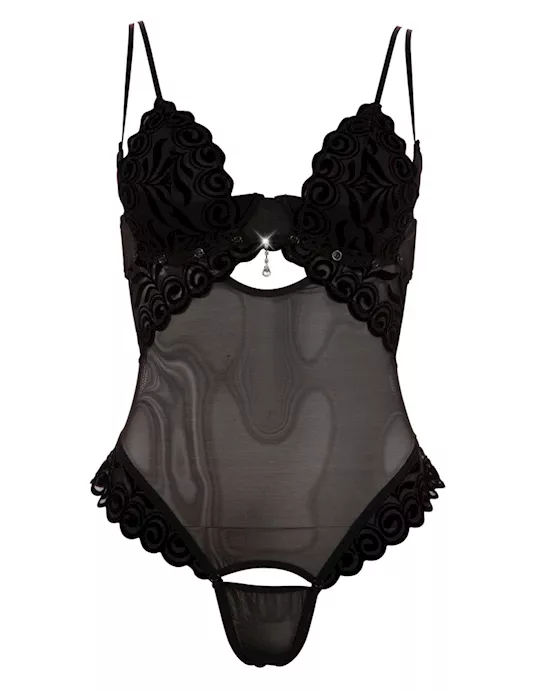 Removable crotch and cup bodysuit