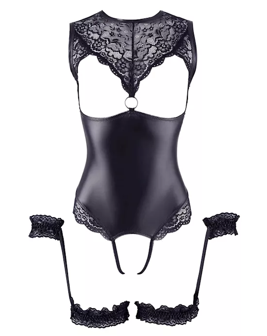 Cupless and crotchless Bodysuit