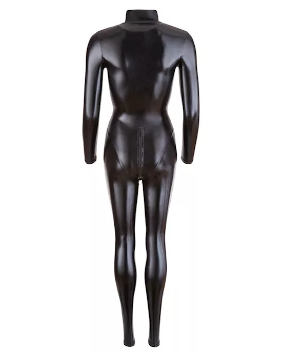 Wetlook 2-way zip Jumpsuit