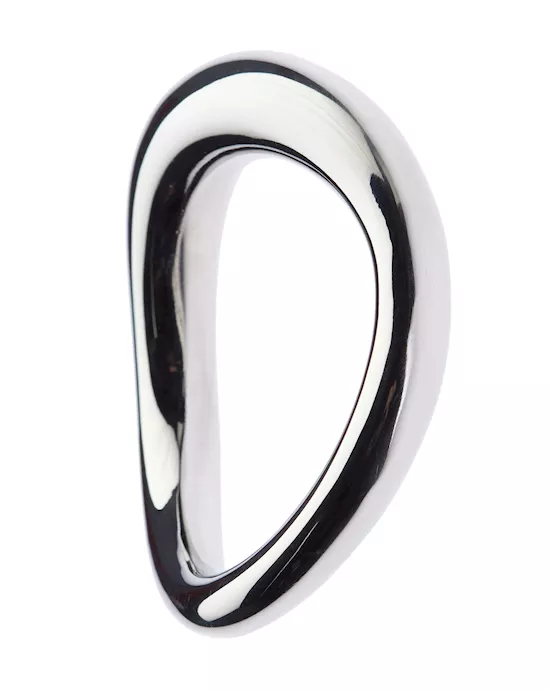 Kink Range Stainless Steel Bent Cock Ring - 45mm