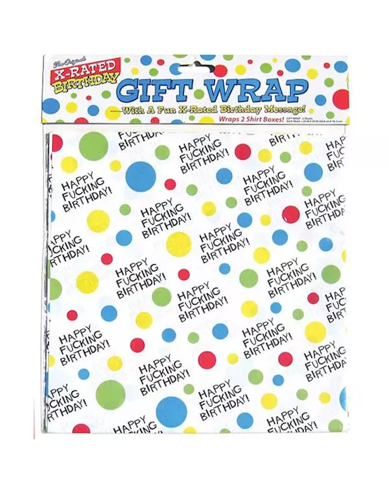 X-Rated Birthday Gift Wrap Paper