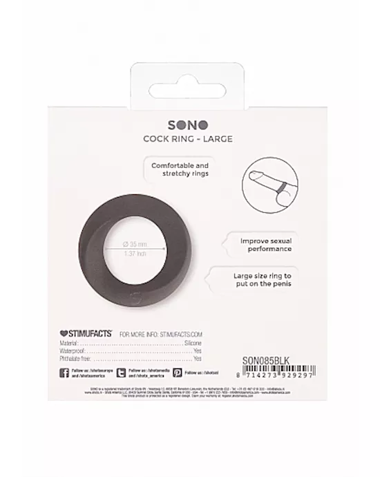 No. 85 Cock Ring- Large Black