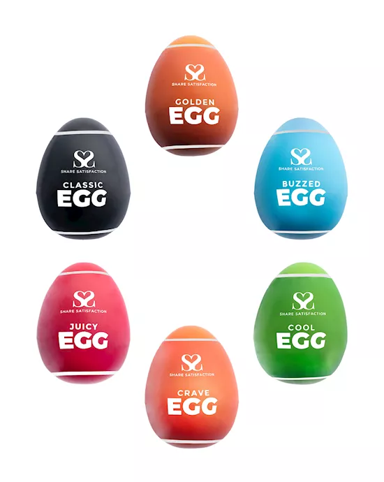 Share Satisfaction Masturbator Eggs - Set Of 6