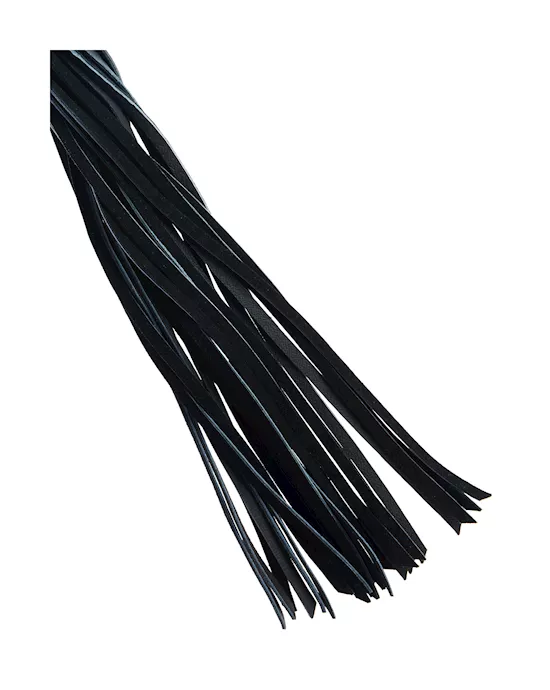 Bound X Calfskin Flogger with Rounded Metal Handle