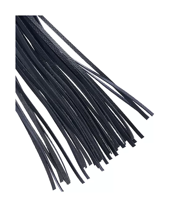 Bound X Nubuck Leather Flogger with Layered Metal Handle