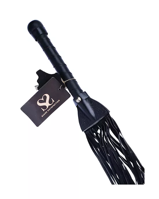 Bound X Suede Flogger with Stitching Detail